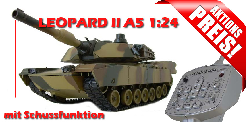 german leopard ii a5 main battle tank rc airsoft radio control 1/24 mbt
